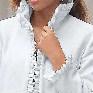   womens winter white wool coat ruffle jacket plus size 3X $300 new