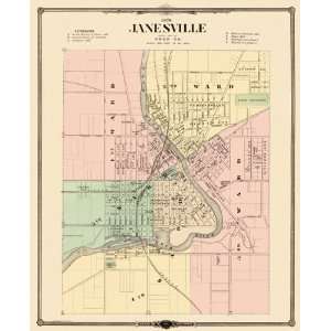  JANESVILLE WISCONSIN (WI) LANDOWNER MAP 1878