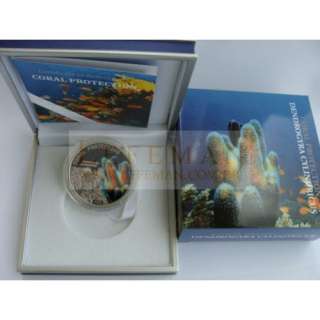 TUVALU 1$ 2011 PILLAR CORAL Protection Reef Silver Coin  