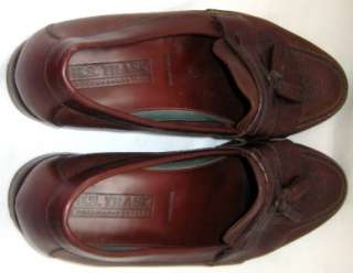 Trask Brown Leather Tassle Loafers Dress Shoes Slip On Mens Size 