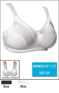 Just My Size JMS Cushion Strap Minimizer Soft Cup Wirefree Bra 1979 