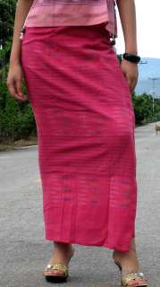 prices thai textured 100 % jomtong cotton wrap skirt magenta