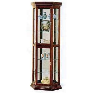  Traditional Cherry Curio Cabinet