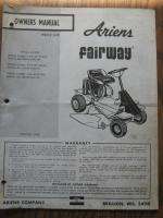 Ariens Fairway Garden Tractor Owner Operator Manual  