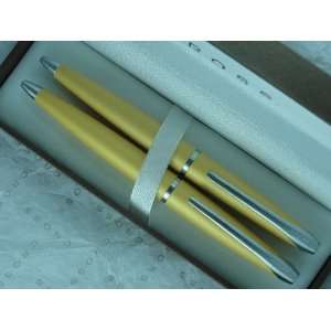 Cross Limited Edition ATX Solstice Yellow Pen and Pencil Set.very Rare
