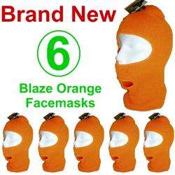 Blaze Orange Hunting Face Mask,2 Hole Facemask,New  