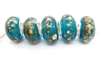 R368 5pcs lovely Murano Glass Bead Fit European Charm Bracelet  