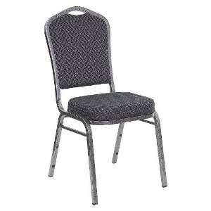  Back Stacking Banquet Chair With Black Patterned Fabric 