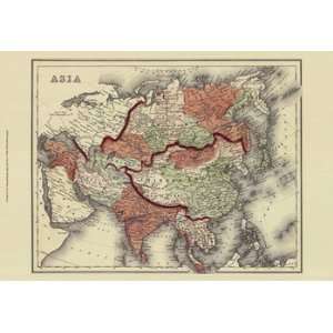  Small Antique Map of Asia (P)   Poster by Scott Johnson 