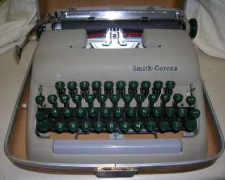 SMITH CORONA Vintage 1950s Sterling Typewriter with Case FREE 