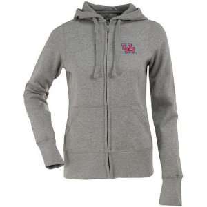 Houston Womens Zip Front Hoody Sweatshirt (Grey):  Sports 