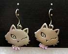 winking kitty cat earrings miss feline pink stones collar returns
