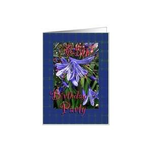  65th Birthday Party Invitation Lavender Lilies Card: Toys 