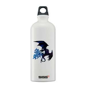  Sigg Water Bottle 0.6L Blue Dragon with Lightning Flames 