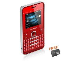   SIM Unlocked Red Cell Phone with Micro 8GB Memory Card  Overstock