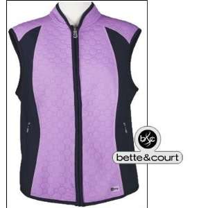 Bette & Court Quilted Ladies Vest (Color=Orchid/Black,Size=M):  