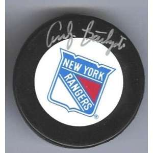 Andy Bathgate Autographed Hockey Puck 
