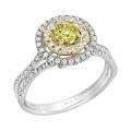 14k Two tone Gold 7/8ct TDW Yellow and White Diamond Ring (G H, SI2)
