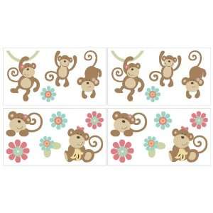  CoCo & Company Melanie The Monkey Removable Wall Appliques Baby