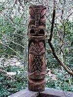 Hand Carved Wooden TIKI STATUE #99 Native Hawaiian Art  
