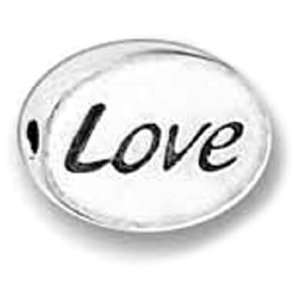  Charm Factory Pewter Love Heart Message Bead: Arts, Crafts 