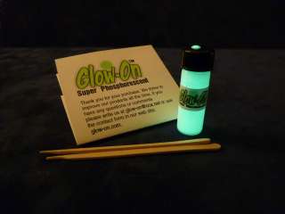 Concentrated glow in the dark paint for gun sights and fishing lures 