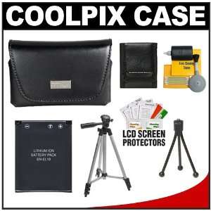 Nikon Coolpix 13059 Leather Digital Camera Case with EN EL10 Battery 