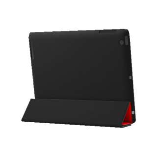 Red Smart Front Cover + Back Hard Case for Apple iPad 2  