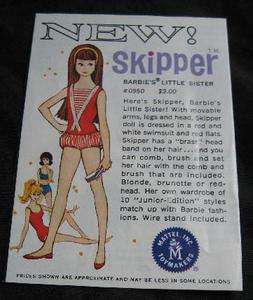   Skipper/Allen Doll Booklet Flyer Pamphlet Little Theatre Outfits 1963