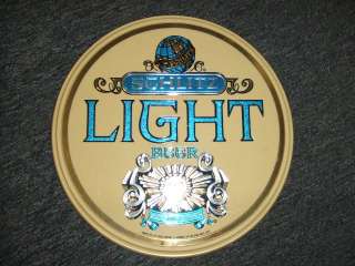 Schlitz Light Vintage plastic Beer Sign breweriana Ad  