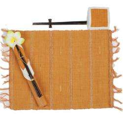 Cotton Table Mats, Coasters and Chopsticks Set (Indonesia)   