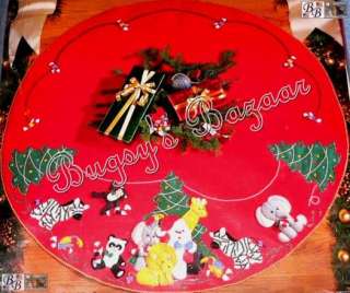Bucilla JUNGLE BELLS Felt Christmas Tree Skirt Kit  