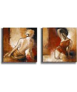 Lanie Loreth Seated Woman Stretched Canvas Set (2 piece)   