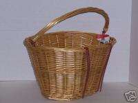 Bicycle Lg Wicker Basket with Handle NEW Lift Off Bike  