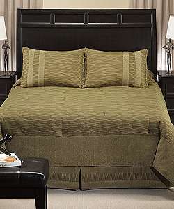 Ramble Khaki/ Green Luxury 4 piece Comforter Set  