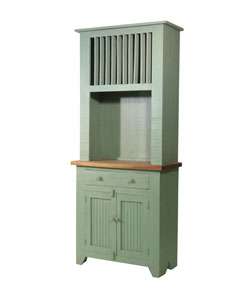 Rustic Small Turquoise Kitchen Hutch  