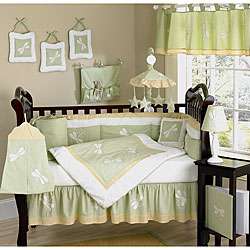 Green Dragonfly 9 piece Crib Bedding Set  