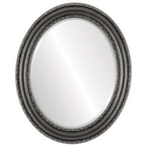  Dorset Oval in Black Silver Mirror and Frame
