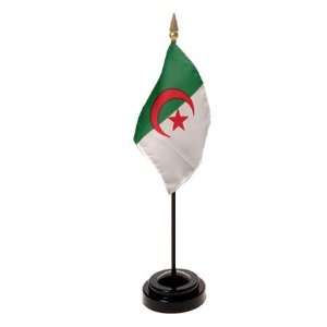  Algeria Flag 4X6 Inch Mounted E Gloss Patio, Lawn 