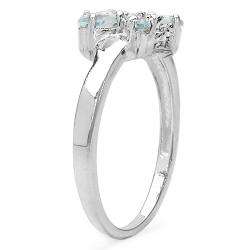 Sterling Silver Blue Topaz Butterfly Ring  Overstock