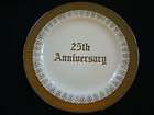 25th wedding anniversary plate  