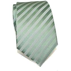 Luzzario & Co. Mens Silk Green Striped Tie  Overstock
