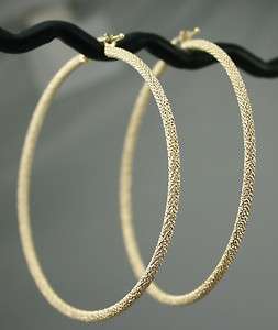 ITALIAN Beauty 14K Yellow Gold Hoop Earrings 3.2g  