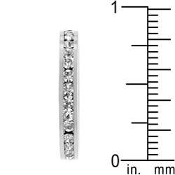 Silvertone Clear Crystal Eternity Fashion Ring  Overstock
