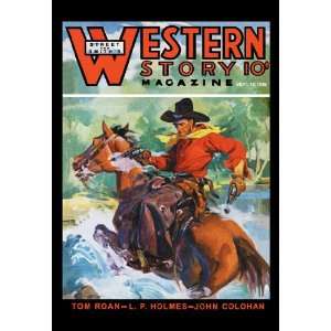  Western Story Magazine No Limits 28x42 Giclee on Canvas 