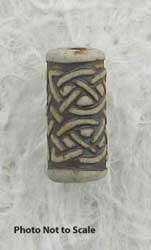 10 High Fired Ceramic, 3/4 Celtic Tube Bead Design  