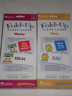 NEW Fold Up Flash Cards Time & Money Grades 1 3  
