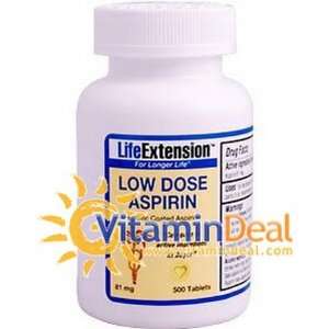  Low Dose Aspirin, 300 Tablets, 81 mg, From Life Extension 