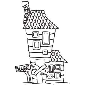  Stamping Bella Rubber Stamp, Beware House   898356 Patio 
