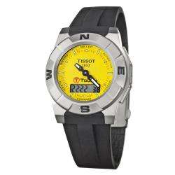   Touch Titanium Rubber Yellow Dial Digital Watch  